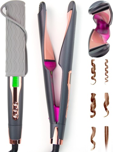 Ceramic flat iron - 1", 2-in-1